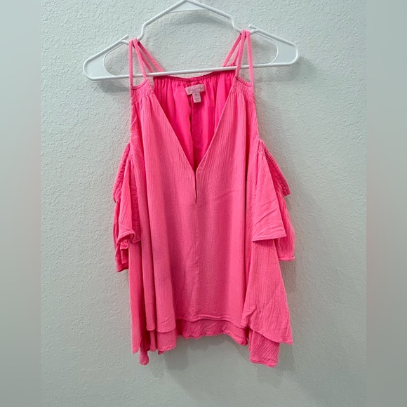 🛑SOLD🛑 Lilly Pulitzer Bellamie Off The Shoulder Blouse (medium) - Picture 1 of 6